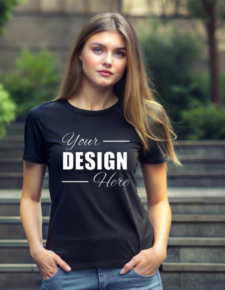 Customized Women's Round-Neck T-Shirt